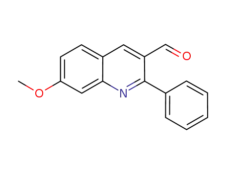 Molecular Structure of 1254366-20-5 (7-methoxy-2-phenylquinoline-3-carbaldehyde)