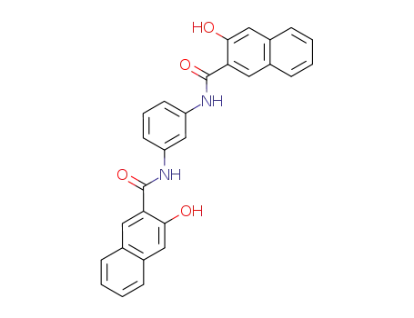 Molecular Structure of 2808-08-4 (<i>N</i>,<i>N</i>'-bis-(3-hydroxy-[2]naphthoylamino)-benzene)