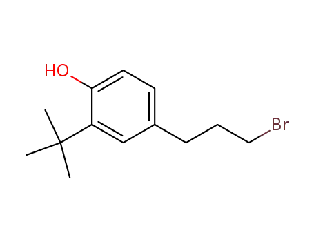 Molecular Structure of 402712-53-2 (Phenol, 4-(3-bromopropyl)-2-(1,1-dimethylethyl)-)