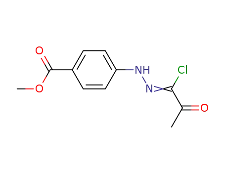 Benzoic acid, 4-[(1-chloro-2-oxopropylidene)hydrazino]-, methyl ester
