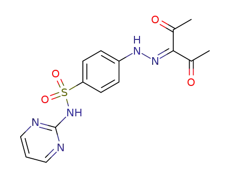 Molecular Structure of 41095-18-5 (4-{2-[2,4-dioxopentan-3-ylidene]hydrazinyl}-N-(pyrimidin-2-yl)benzenesulfonamide)