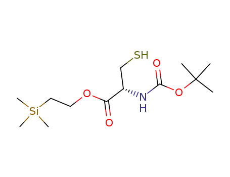 Molecular Structure of 172694-17-6 (2-(trimethylsilyl)ethyl N-(tert-butoxycarbonyl)-L-cysteinate)