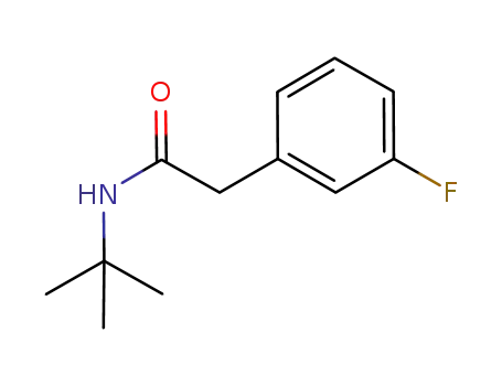 Molecular Structure of 1091953-80-8 (N-(tert-butyl)-2-(3-fluorophenyl)acetamide)