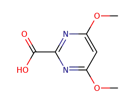 Molecular Structure of 128276-50-6 (4,6-DIMETHOXYPYRIMIDINE-2-CARBOXYLICACID)