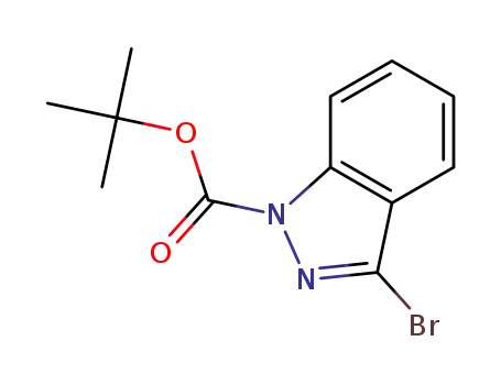 Molecular Structure of 1257296-40-4 (3-BroMo-indazole-1-carboxylic acid tert-butyl ester)