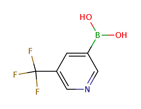 Molecular Structure of 947533-51-9 (5-Trifluoromethyl-pyridine-3-boronic acid)