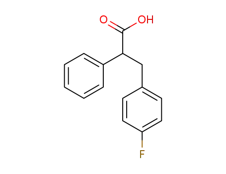 Molecular Structure of 436086-86-1 (3-(4-FLUORO-PHENYL)-2-PHENYL-PROPIONIC ACID)
