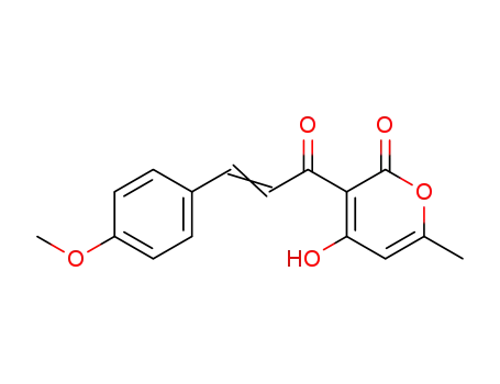 Molecular Structure of 5166-95-0 (2H-Pyran-2-one,
4-hydroxy-3-[3-(4-methoxyphenyl)-1-oxo-2-propenyl]-6-methyl-)