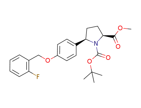 1-(1,1-dimethylethyl) 2-methyl (2S,5R)-5-(4-{[(2-fluorophenyl)methyl]oxy}phenyl)-1,2-pyrrolidinedicarboxylate