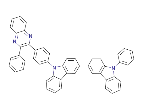 Molecular Structure of 1245801-43-7 (9-phenyl-9'-[4-(3-phenylquinoxalin-2-yl)phenyl]-3,3'-bi(9H-carbazol))