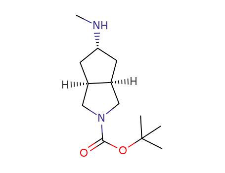 Molecular Structure of 1446021-66-4 ((3aR,5S,6aS)-tert-butyl 5-(methylamino)hexahydrocyclopenta[c]pyrrole-2(1H)-carboxylate)