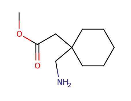 Molecular Structure of 138799-98-1 (Cyclohexaneacetic acid, 1-(aminomethyl)-, methyl ester)