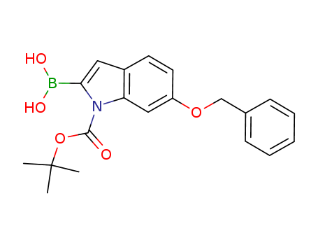 1H-Indole-1-carboxylicacid, 2-borono-6-(phenylmethoxy)-, 1,1-dimethylethyl ester