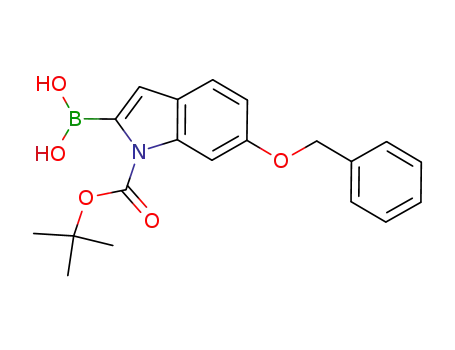 Molecular Structure of 850568-66-0 (6-BENZYLOXY-1-BOC-INDOLE-2-BORONIC ACID)