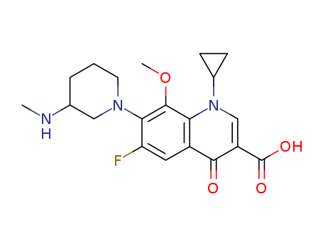3-Quinolinecarboxylic acid, 1-cyclopropyl-6-fluoro-1,4-dihydro-8-Methoxy-7-[3-(MethylaMino)-1-piperidinyl]-4-oxo-