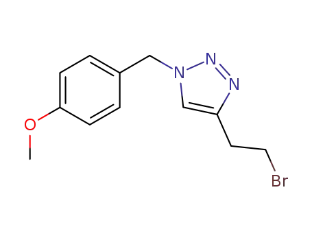 Molecular Structure of 1270874-89-9 (1-methoxybenzyl-4-bromoethyl-(1H)-1,2,3-triazole)