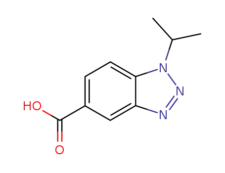 Molecular Structure of 306935-41-1 (1-ISOPROPYL-1H-1,2,3-BENZOTRIAZOLE-5-CARBOXYLIC ACID)