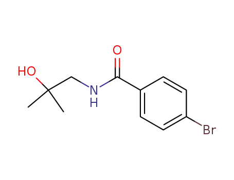 Molecular Structure of 32159-00-5 (4-bromo-N-(2-hydroxy-2-methylpropyl)benzamide)