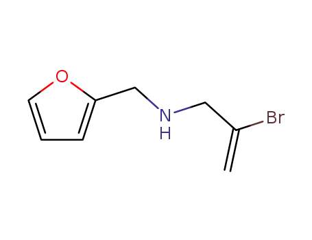 Molecular Structure of 448905-30-4 (2-bromo-N-(furan-2-ylmethyl)prop-2-en-1-amine)