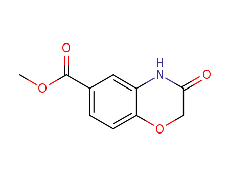 Molecular Structure of 202195-67-3 (METHYL 3,4-DIHYDRO-3-OXO-2H-BENZO[B][1,4]OXAZINE-6-CARBOXYLATE)