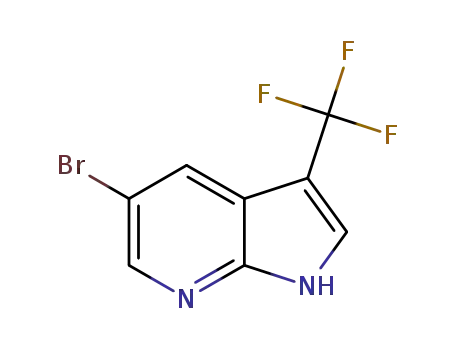 Molecular Structure of 1150618-36-2 (5-broMo-3-(trifluoroMethyl)-1H-pyrrolo[2,3-b]pyridine)