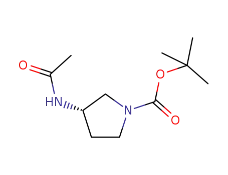 Molecular Structure of 114636-37-2 ((S)-1-BOC-3-ACETAMIDOPYRROLIDINE)