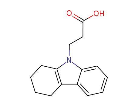 Molecular Structure of 23690-80-4 (9-(2-CARBOXYETHYL)-1,2,3,4-TETRAHYDROCARBAZOLE)