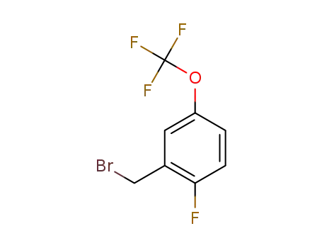 Molecular Structure of 86256-24-8 (2-FLUORO-5-(TRIFLUOROMETHOXY)BENZYL BROMIDE)