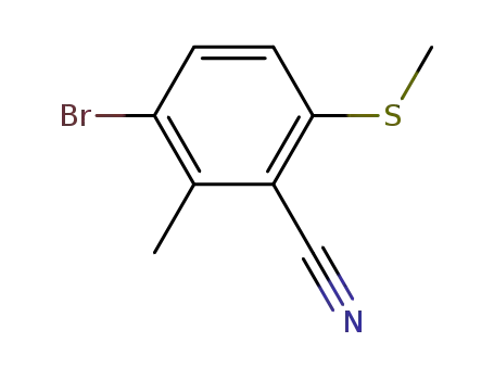 Benzonitrile, 3-bromo-2-methyl-6-(methylthio)-