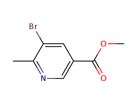 Molecular Structure of 1174028-22-8 (5-Bromo-6-methyl-nicotinic acid methyl ester)