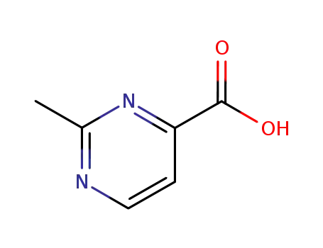 Molecular Structure of 13627-49-1 (2-Methyl-4-pyrimidinecarboxylic acid)
