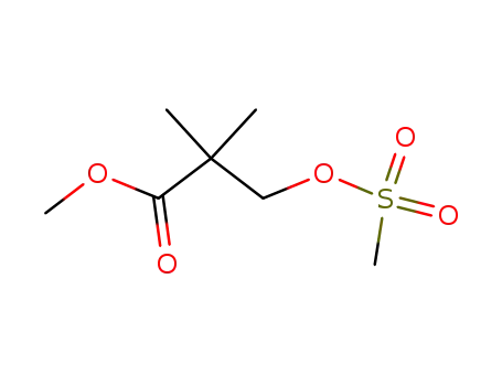 Molecular Structure of 846038-01-5 (Propanoic acid, 2,2-dimethyl-3-[(methylsulfonyl)oxy]-, methyl ester)
