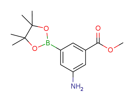 Molecular Structure of 850689-27-9 (Methyl 3-Amino-5-boronobenzoate, pinacol ester)