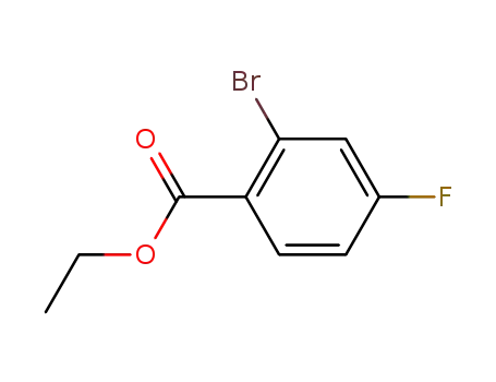Molecular Structure of 651341-68-3 (Benzoic acid, 2-bromo-4-fluoro-, ethyl ester)