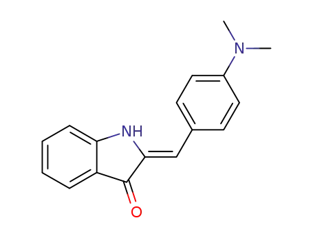 Molecular Structure of 38072-53-6 ((Z)-2-(4-(dimethylamino)benzylidene)indolin-3-one)