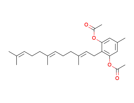 二酢酸5-メチル-2-[(2E,6E)-3,7,11-トリメチル-2,6,10-ドデカトリエニル]-m-フェニレン