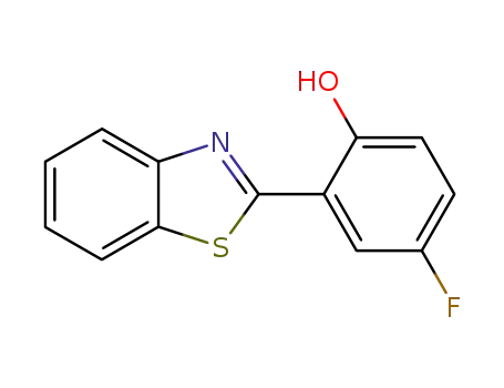 Molecular Structure of 90481-42-8 (Phenol, 2-(2-benzothiazolyl)-4-fluoro-)