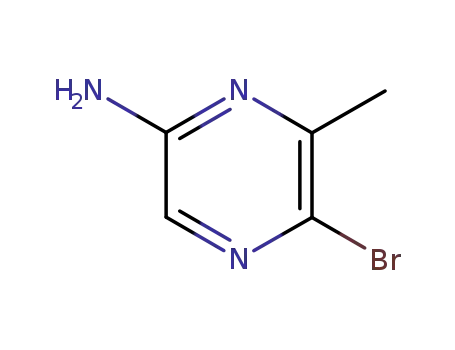 Molecular Structure of 74290-69-0 (2-AMINO-5-BROMO-6-METHYLPYRAZINE)