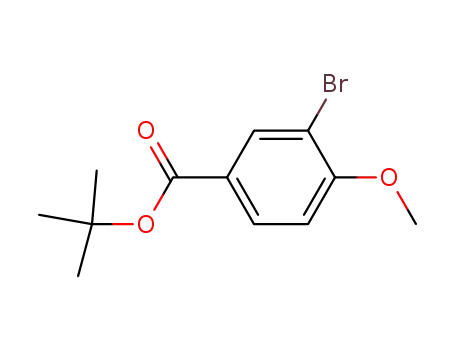 Molecular Structure of 876752-69-1 (Benzoic acid, 3-bromo-4-methoxy-, 1,1-dimethylethyl ester)