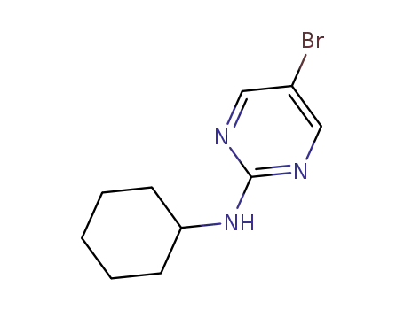Molecular Structure of 886366-17-2 ((5-BROMO-PYRIMIDIN-2-YL)-CYCLOHEXYL-AMINE)