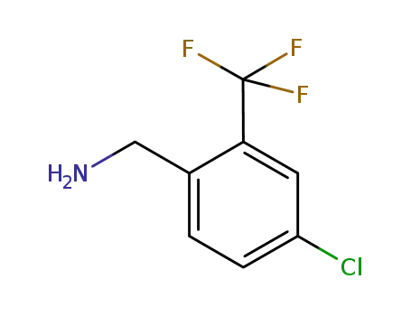 Molecular Structure of 771583-81-4 (4-Chloro-2-(trifluoromethyl)benzylamine)