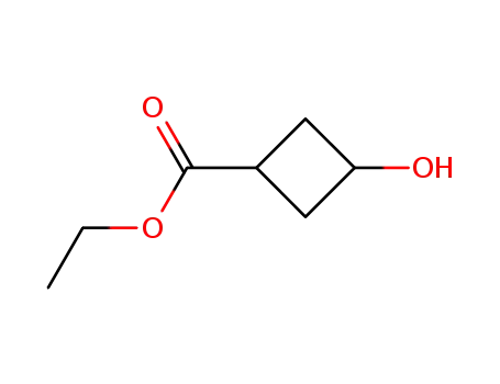 Molecular Structure of 17205-02-6 (3-Hydroxy-cyclobutanecarboxylic acid ethyl ester)