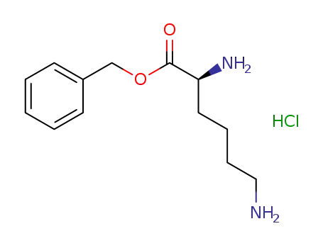 Molecular Structure of 134143-21-8 (L-Lysine, phenylmethyl ester, monohydrochloride)