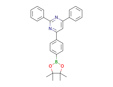 Molecular Structure of 1536209-84-3 (2,4-diphenyl-6-[4-(4,4,5,5-tetramethyl-1,3,2-dioxaborolan-2-yl)phenyl]-Pyrimidine)