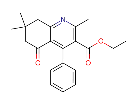 Molecular Structure of 13337-65-0 (3-Quinolinecarboxylic acid,
5,6,7,8-tetrahydro-2,7,7-trimethyl-5-oxo-4-phenyl-, ethyl ester)