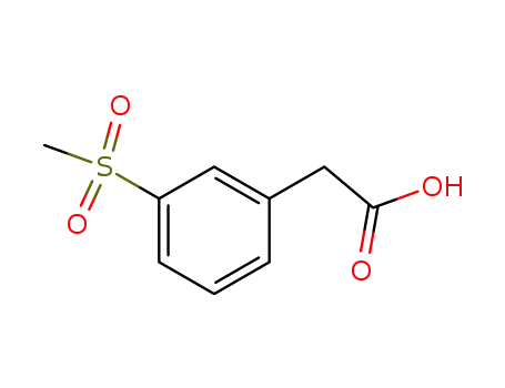 Molecular Structure of 1877-64-1 (3-(METHYLSULFONYL)PHENYLACETIC ACID)