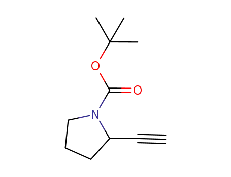Molecular Structure of 316141-37-4 (1-Pyrrolidinecarboxylic acid, 2-ethynyl-, 1,1-dimethylethyl ester)
