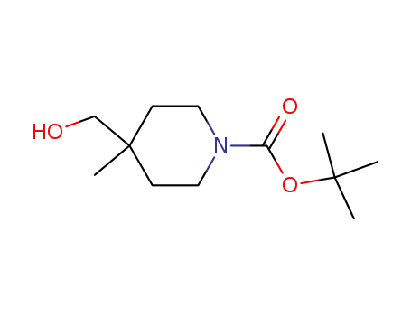 Molecular Structure of 236406-21-6 (1-Boc-4-(Hydroxymethyl)-4-methyl-piperidine)