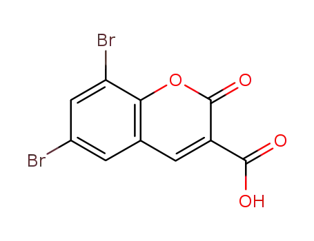 Molecular Structure of 3855-87-6 (6,8-DIBROMOCOUMARIN-3-CARBOXYLIC ACID)