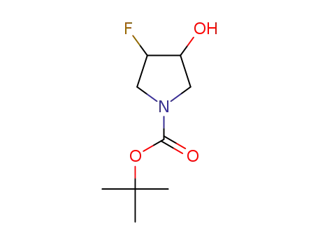 Molecular Structure of 1174020-49-5 (tert-Butyl cis-3-fluoro-4-hydroxypyrrolidine-1-carboxylate)